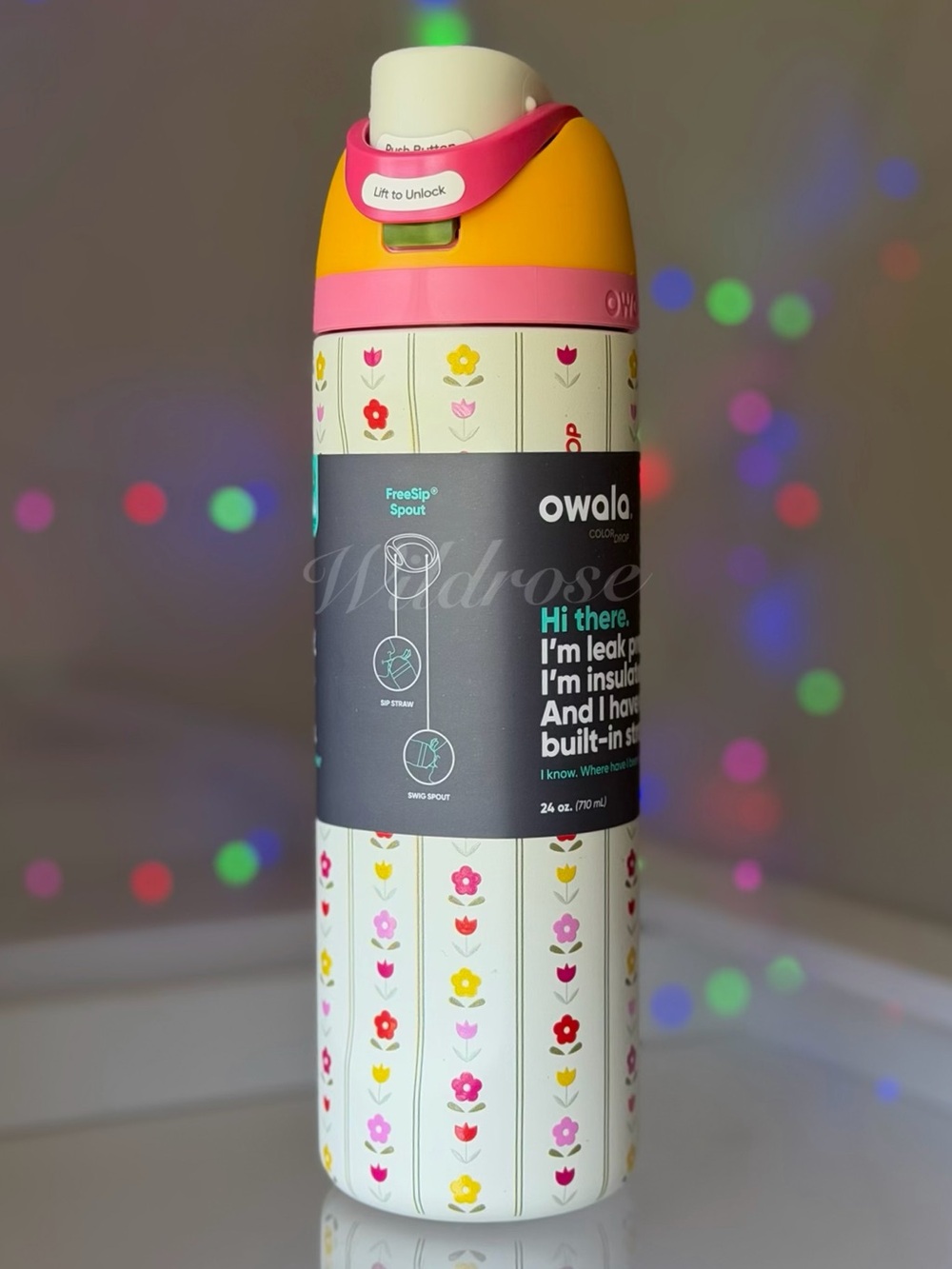 Owala 🌸 Flower Crown 24oz AUTHENTIC FreeSip Bottle garden floral Mother’s Day